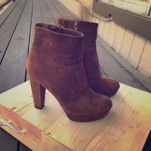 Brown ankle booties